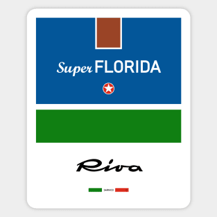 Super Florida Riva Aquarama Italy Italia travel vintage design Sticker